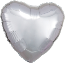 Standard Heart Metallic Silver